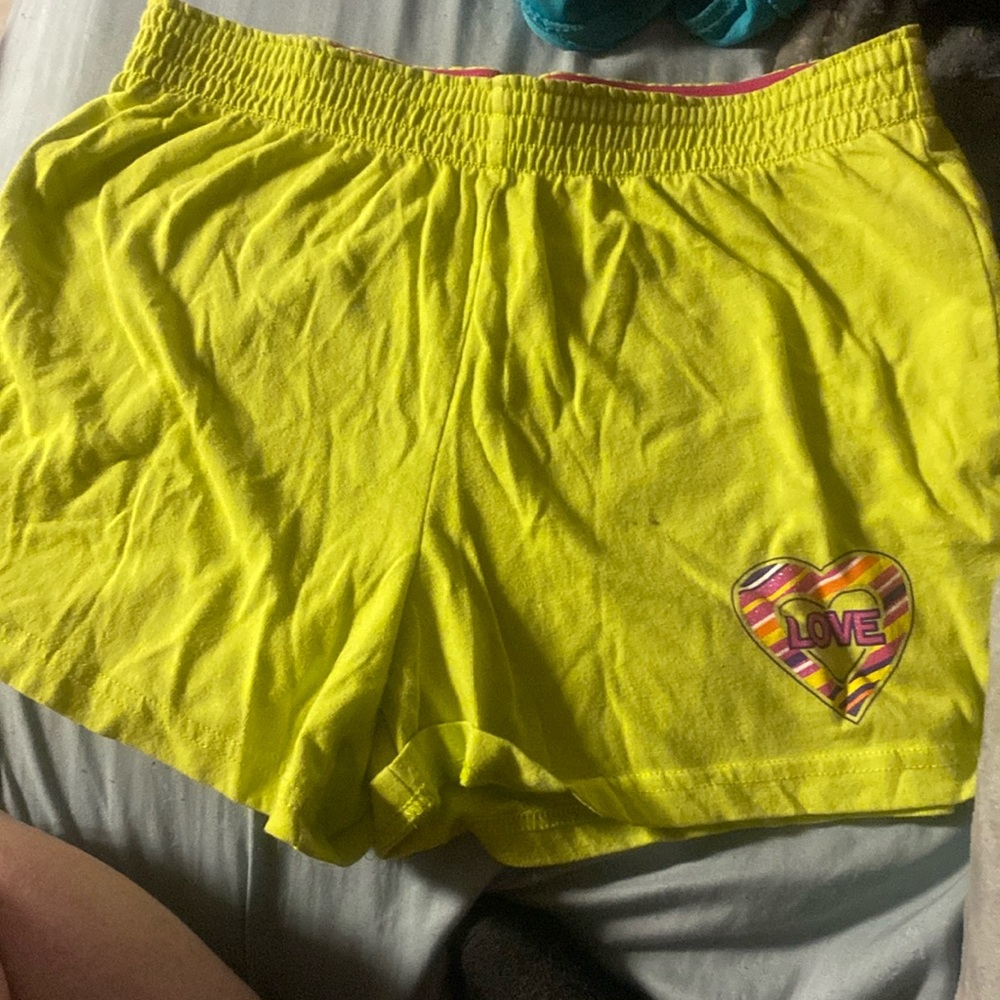 Neon lime lounge shorts